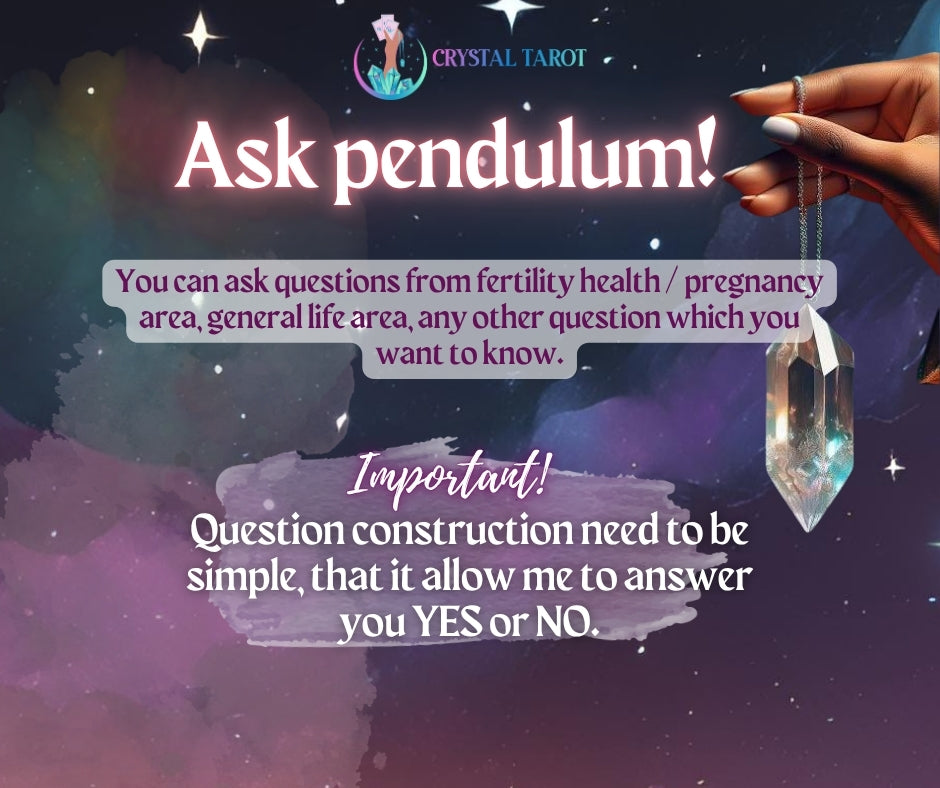 Ask Pendulum 5 Direct Questions - Yes, No or Maybe answer (package of 5 own questions) NO FERTILITY QUESTIONS!