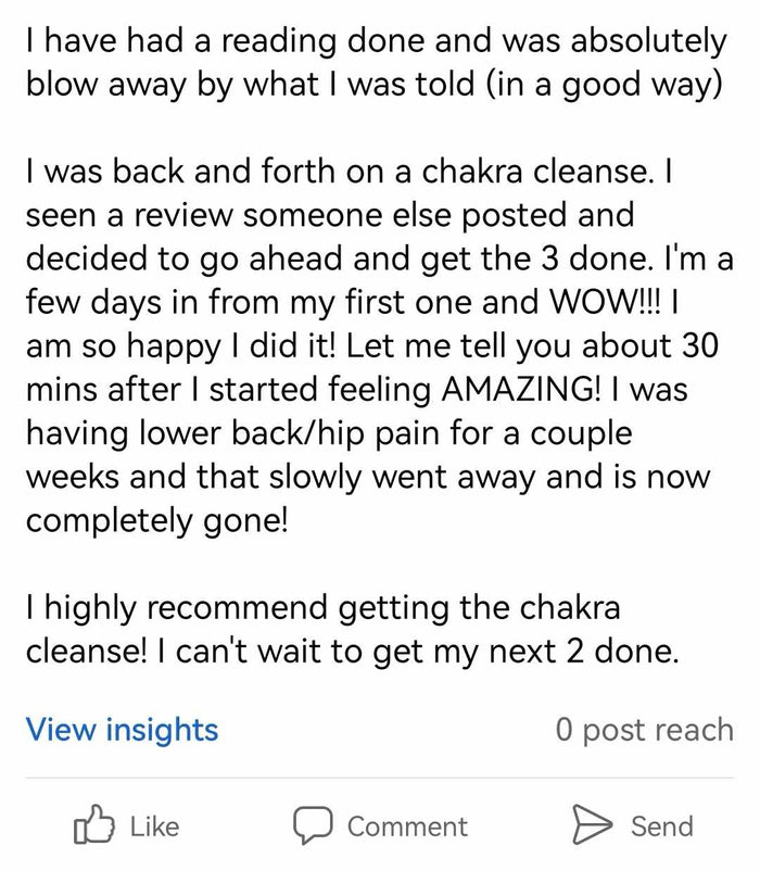 Customer review screenshot