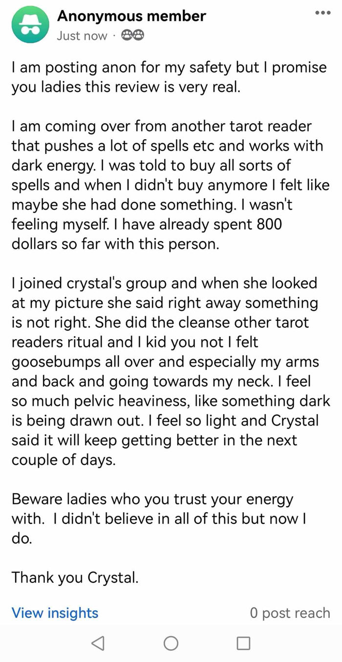 Customer review screenshot