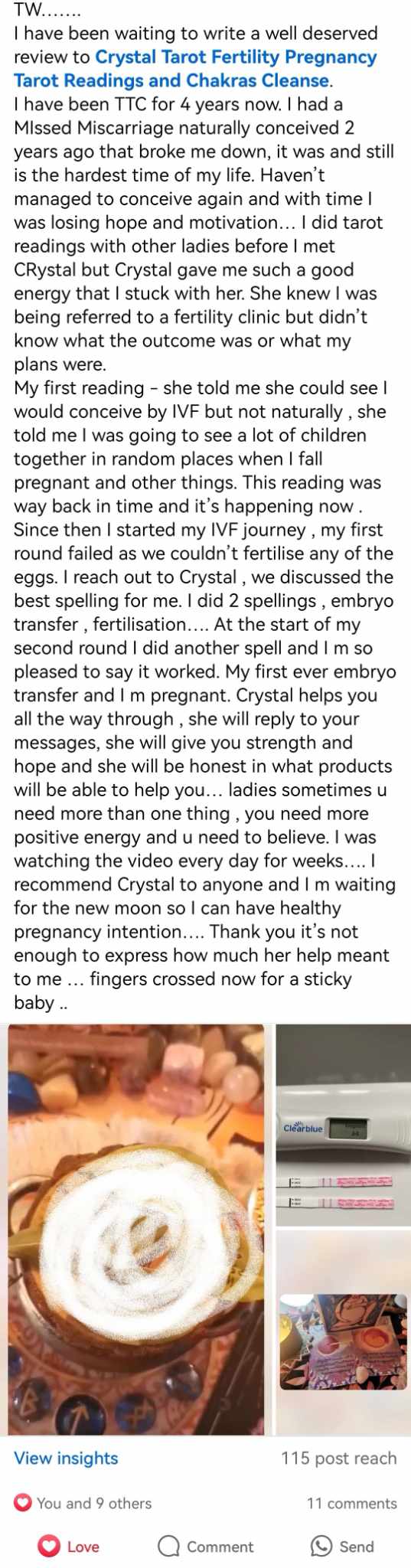 Customer review screenshot
