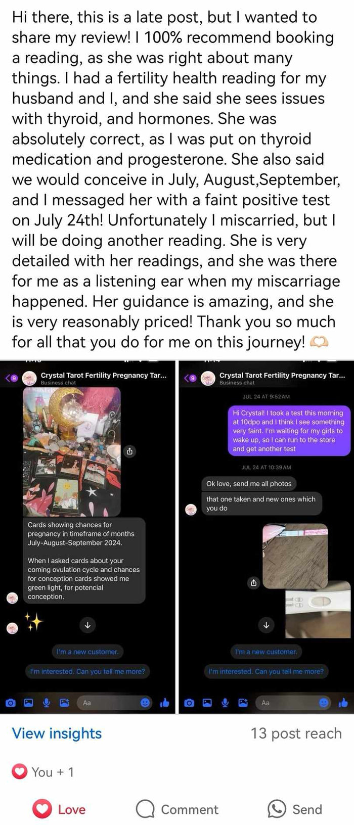 Customer review screenshot