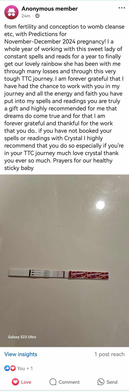 Customer review screenshot