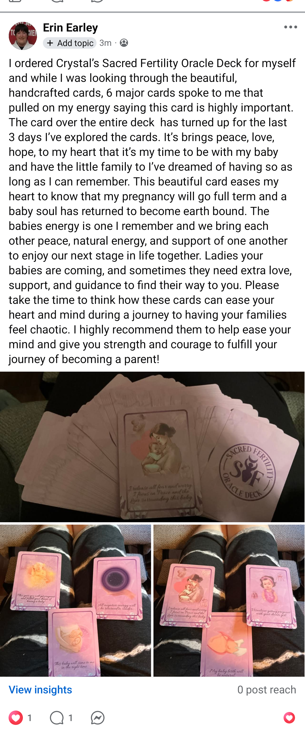 Sacret Fertility Oracle Deck by Crystal Tarot