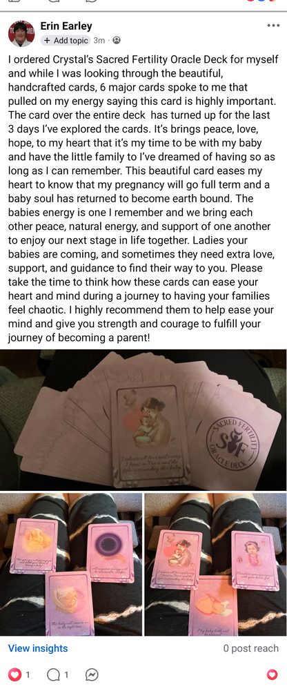 Sacret Fertility Oracle Deck by Crystal Tarot