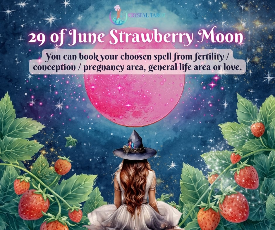 The June Strawberry 🍓 Full Moon, second one in this month, will rise during special time! The Blue Full Moon is rare… and so is this energy.
If you feel called to transform something in your life — this is your sign. 🌙